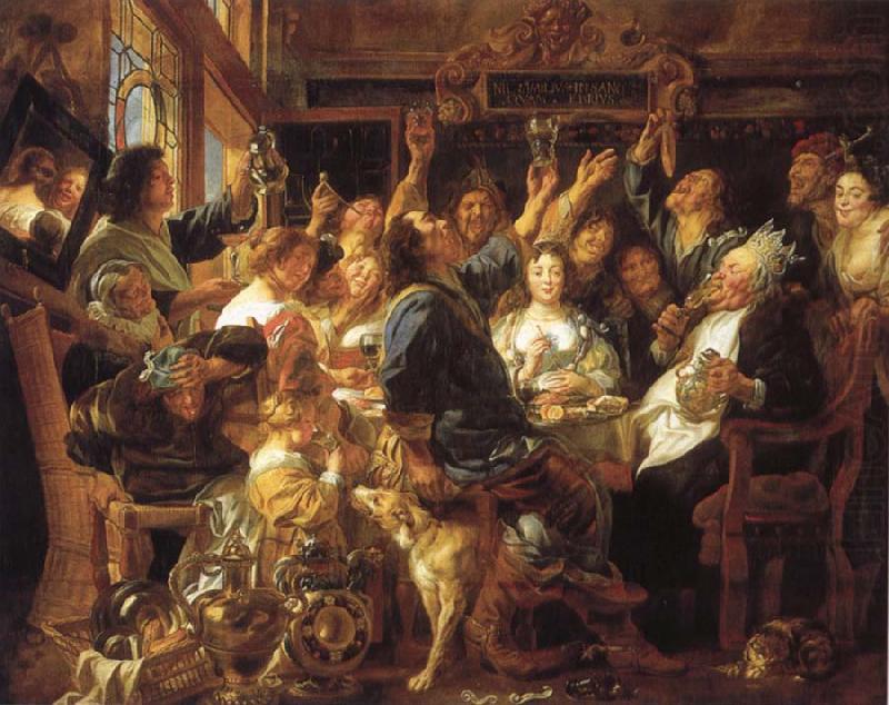 Feast of the bean King, Jacob Jordaens